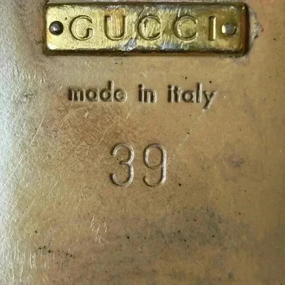 Stunning Gucci leather heeled slides sz 39 - Picture 2 of 7